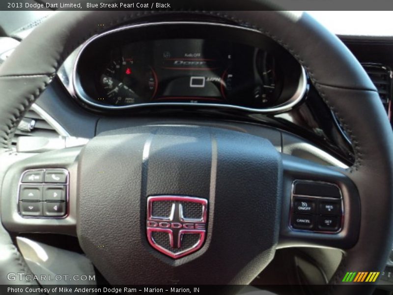 Blue Streak Pearl Coat / Black 2013 Dodge Dart Limited