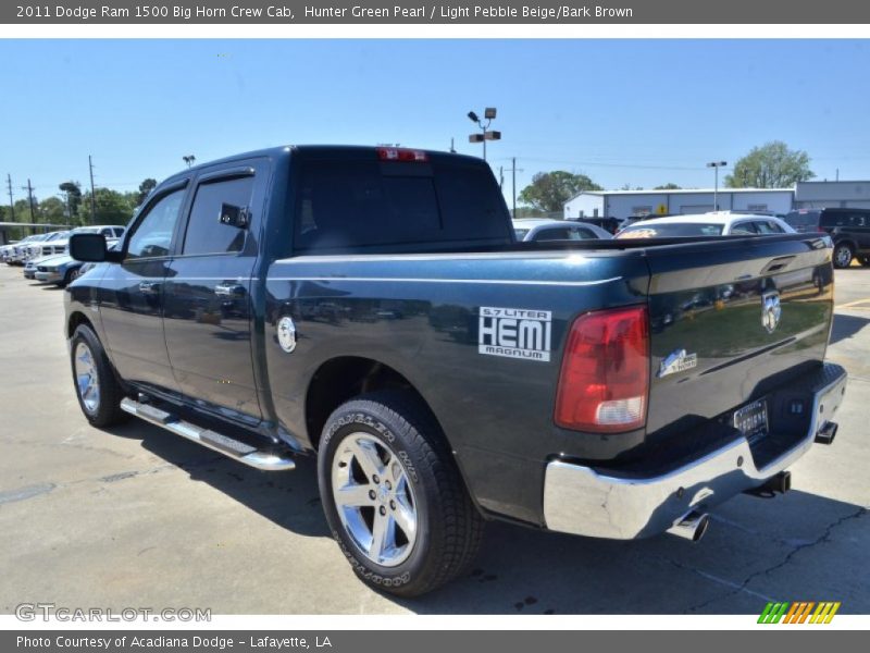 Hunter Green Pearl / Light Pebble Beige/Bark Brown 2011 Dodge Ram 1500 Big Horn Crew Cab