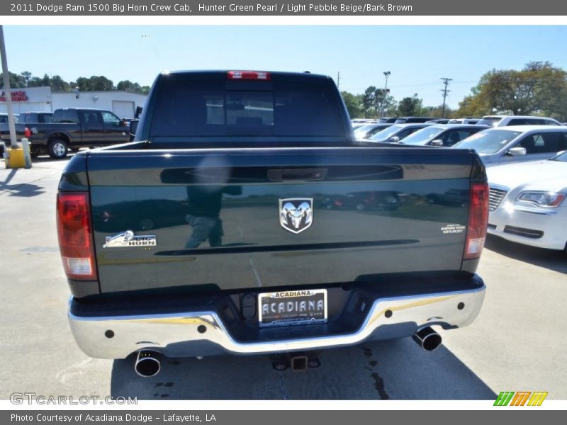 Hunter Green Pearl / Light Pebble Beige/Bark Brown 2011 Dodge Ram 1500 Big Horn Crew Cab