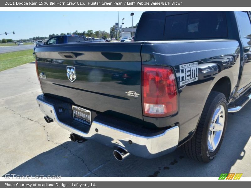 Hunter Green Pearl / Light Pebble Beige/Bark Brown 2011 Dodge Ram 1500 Big Horn Crew Cab