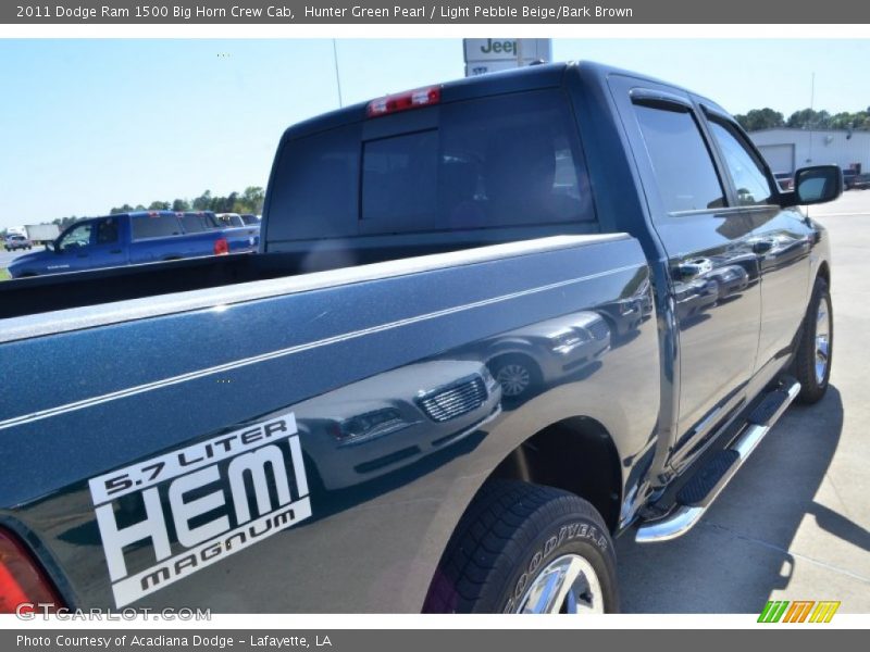 Hunter Green Pearl / Light Pebble Beige/Bark Brown 2011 Dodge Ram 1500 Big Horn Crew Cab