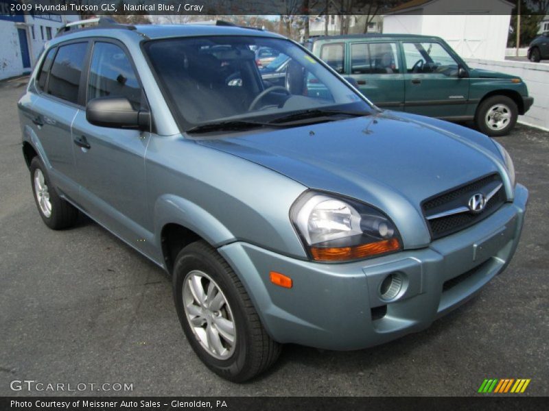 Nautical Blue / Gray 2009 Hyundai Tucson GLS