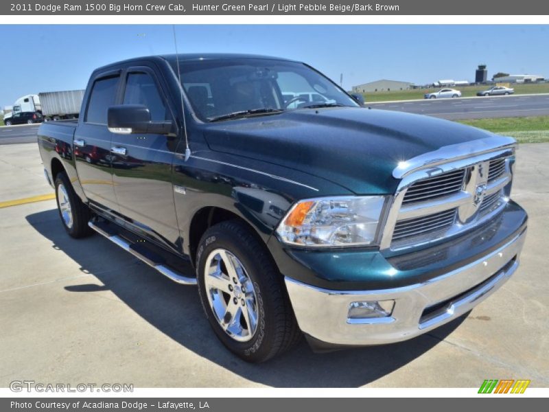 Hunter Green Pearl / Light Pebble Beige/Bark Brown 2011 Dodge Ram 1500 Big Horn Crew Cab
