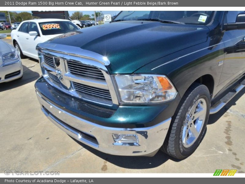 Hunter Green Pearl / Light Pebble Beige/Bark Brown 2011 Dodge Ram 1500 Big Horn Crew Cab