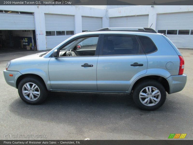 Nautical Blue / Gray 2009 Hyundai Tucson GLS