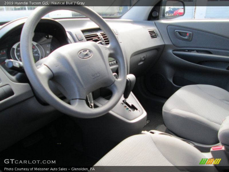 Nautical Blue / Gray 2009 Hyundai Tucson GLS