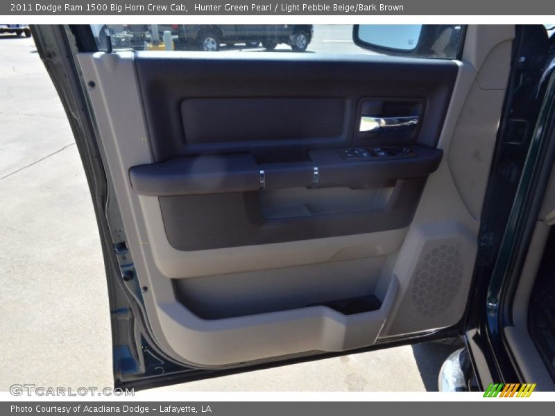 Hunter Green Pearl / Light Pebble Beige/Bark Brown 2011 Dodge Ram 1500 Big Horn Crew Cab