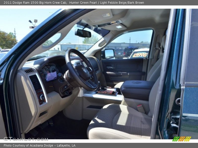Hunter Green Pearl / Light Pebble Beige/Bark Brown 2011 Dodge Ram 1500 Big Horn Crew Cab