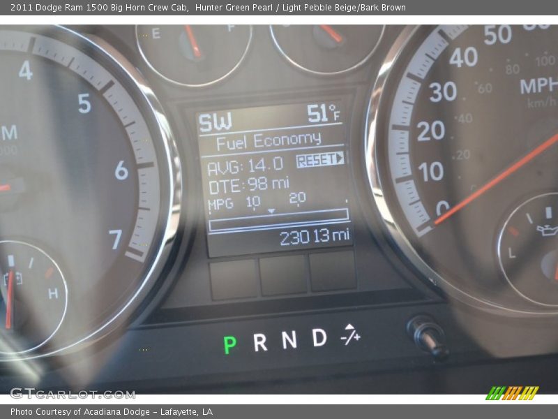 Hunter Green Pearl / Light Pebble Beige/Bark Brown 2011 Dodge Ram 1500 Big Horn Crew Cab