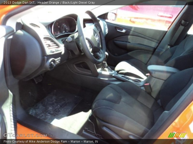 Header Orange / Black/Light Diesel Gray 2013 Dodge Dart SXT