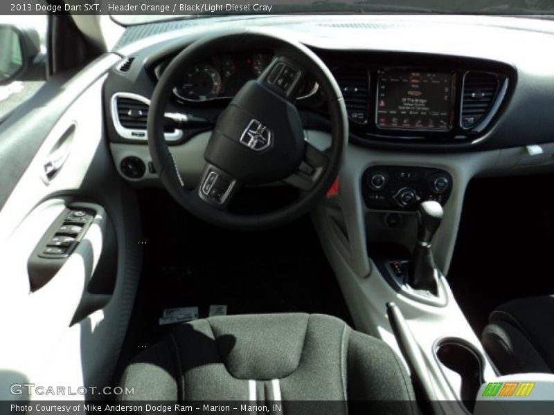 Header Orange / Black/Light Diesel Gray 2013 Dodge Dart SXT