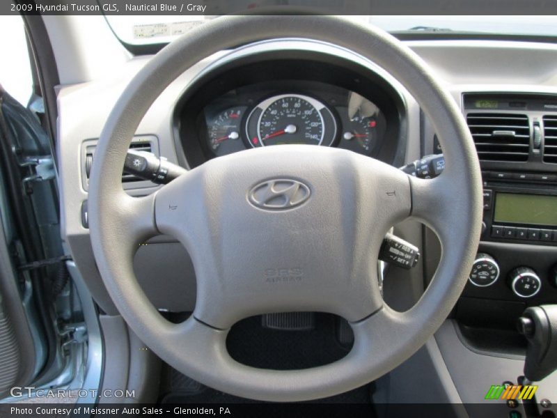 Nautical Blue / Gray 2009 Hyundai Tucson GLS