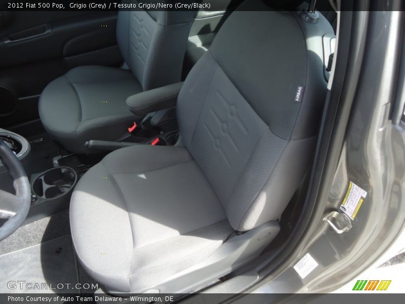  2012 500 Pop Tessuto Grigio/Nero (Grey/Black) Interior