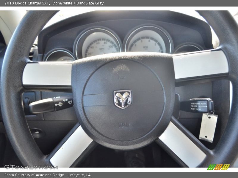 Stone White / Dark Slate Gray 2010 Dodge Charger SXT