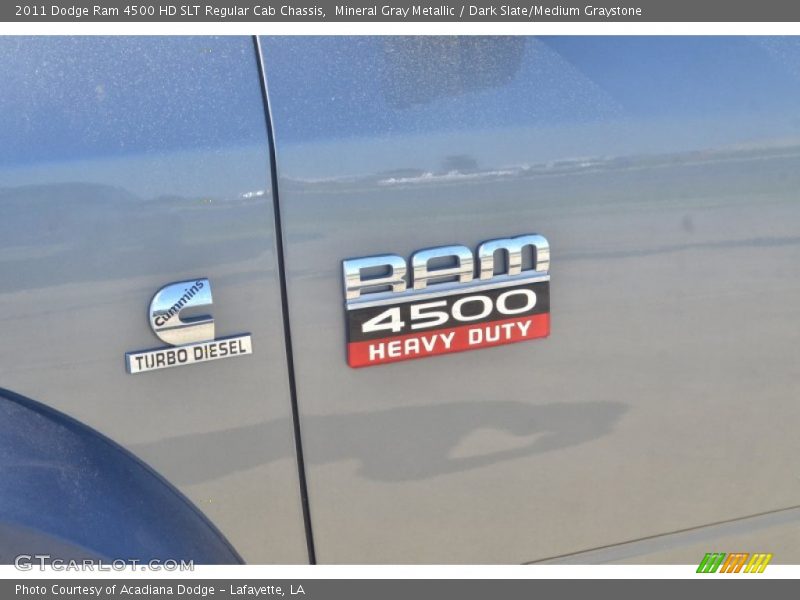 Mineral Gray Metallic / Dark Slate/Medium Graystone 2011 Dodge Ram 4500 HD SLT Regular Cab Chassis