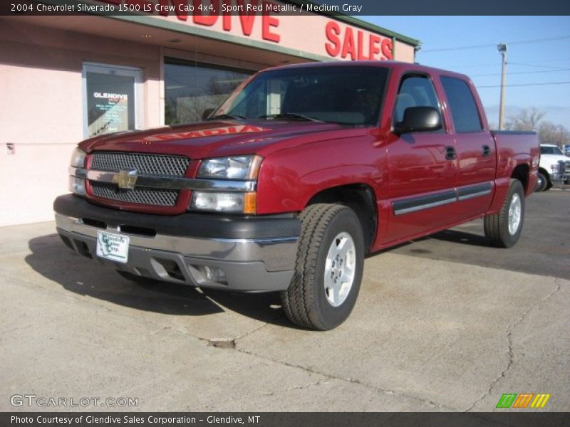 Sport Red Metallic / Medium Gray 2004 Chevrolet Silverado 1500 LS Crew Cab 4x4