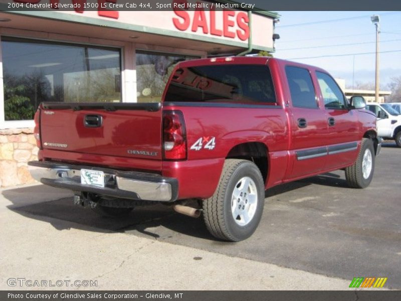 Sport Red Metallic / Medium Gray 2004 Chevrolet Silverado 1500 LS Crew Cab 4x4