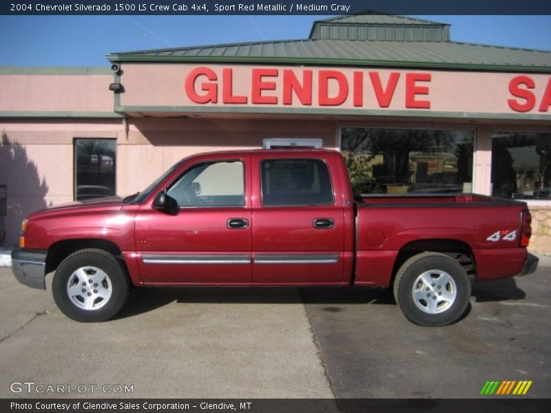 Sport Red Metallic / Medium Gray 2004 Chevrolet Silverado 1500 LS Crew Cab 4x4