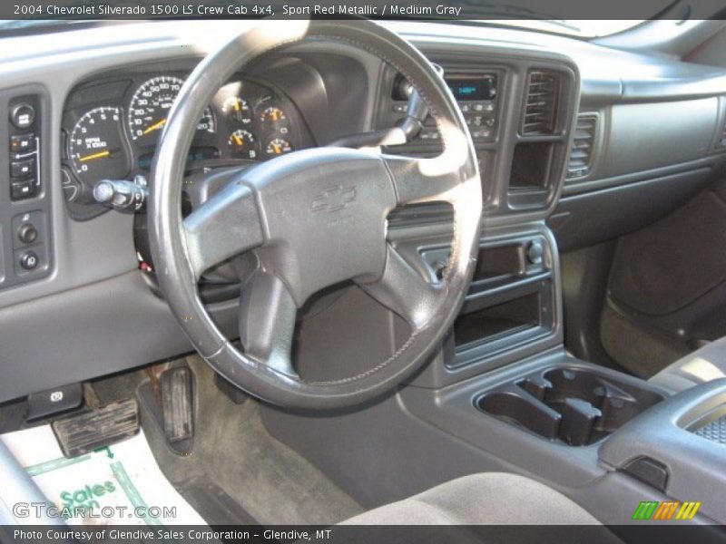 Sport Red Metallic / Medium Gray 2004 Chevrolet Silverado 1500 LS Crew Cab 4x4