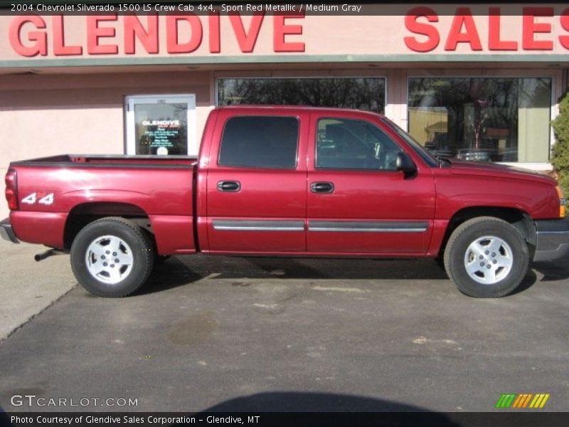 Sport Red Metallic / Medium Gray 2004 Chevrolet Silverado 1500 LS Crew Cab 4x4