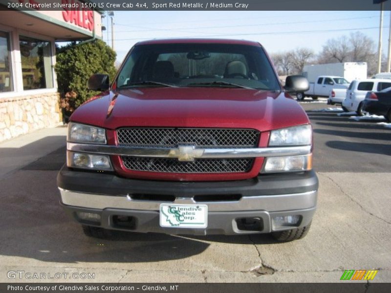 Sport Red Metallic / Medium Gray 2004 Chevrolet Silverado 1500 LS Crew Cab 4x4
