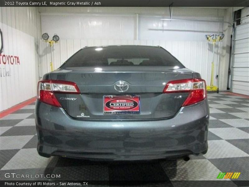 Magnetic Gray Metallic / Ash 2012 Toyota Camry LE