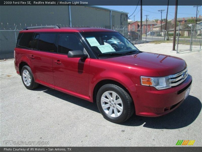 Redfire Metallic / Medium Light Stone 2009 Ford Flex SE