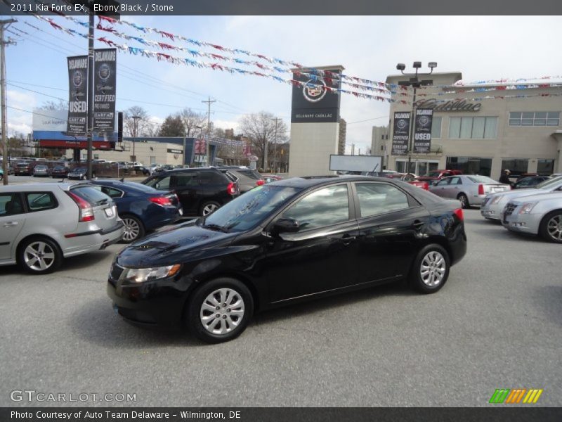 Ebony Black / Stone 2011 Kia Forte EX