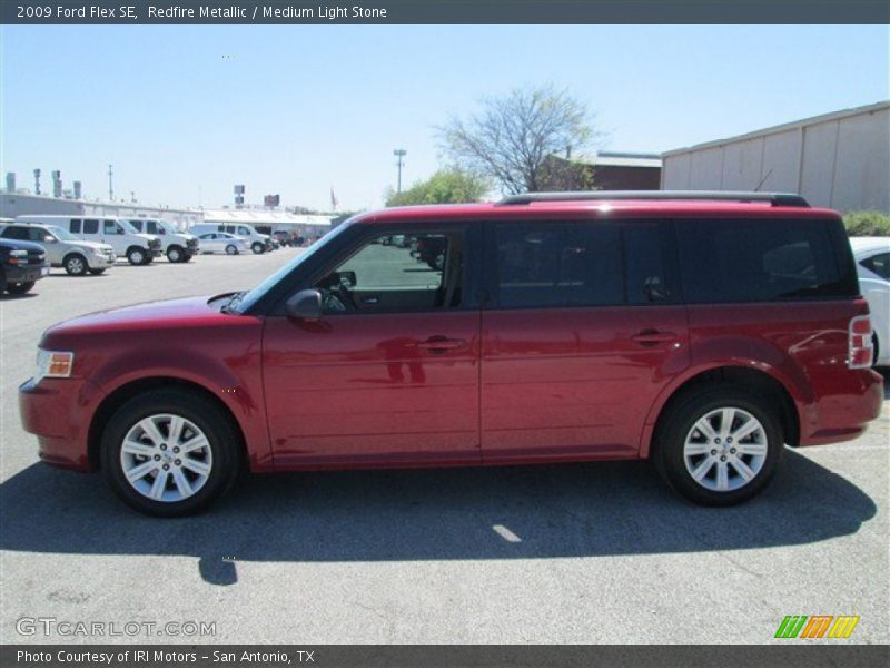 Redfire Metallic / Medium Light Stone 2009 Ford Flex SE