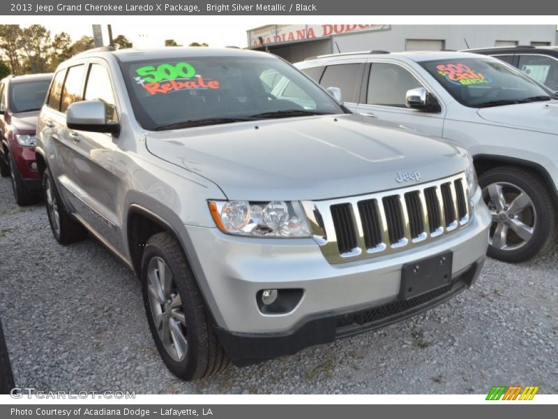 Bright Silver Metallic / Black 2013 Jeep Grand Cherokee Laredo X Package