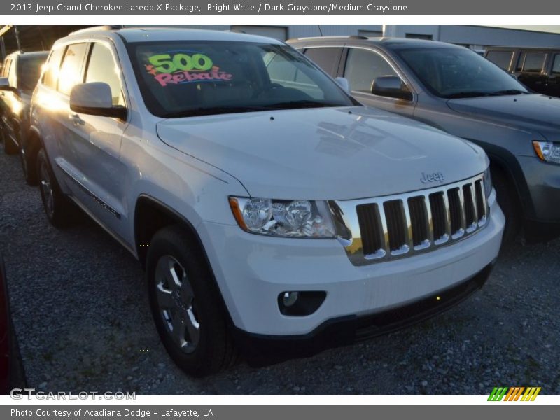 Bright White / Dark Graystone/Medium Graystone 2013 Jeep Grand Cherokee Laredo X Package