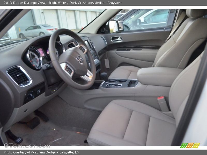 Bright White / Dark Graystone/Medium Graystone 2013 Dodge Durango Crew
