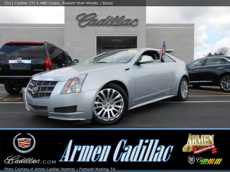 Radiant Silver Metallic / Ebony 2011 Cadillac CTS 4 AWD Coupe