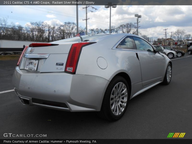 Radiant Silver Metallic / Ebony 2011 Cadillac CTS 4 AWD Coupe