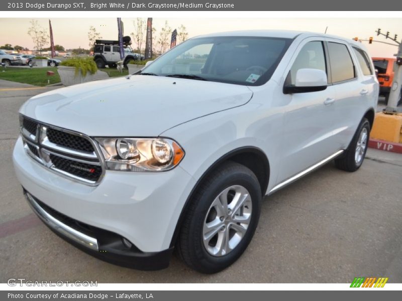 Bright White / Dark Graystone/Medium Graystone 2013 Dodge Durango SXT