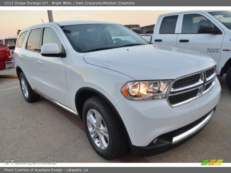 Bright White / Dark Graystone/Medium Graystone 2013 Dodge Durango SXT