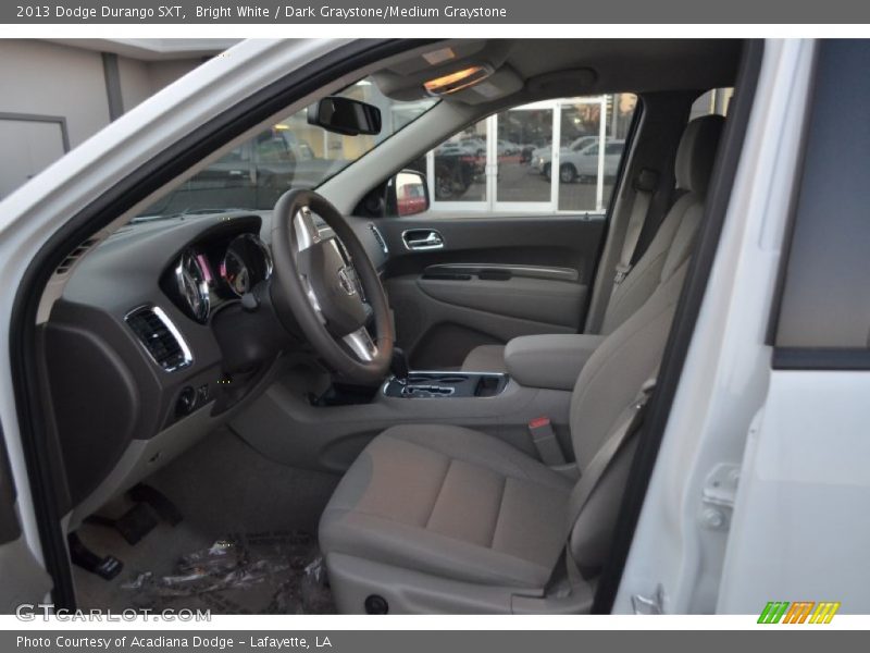 Bright White / Dark Graystone/Medium Graystone 2013 Dodge Durango SXT