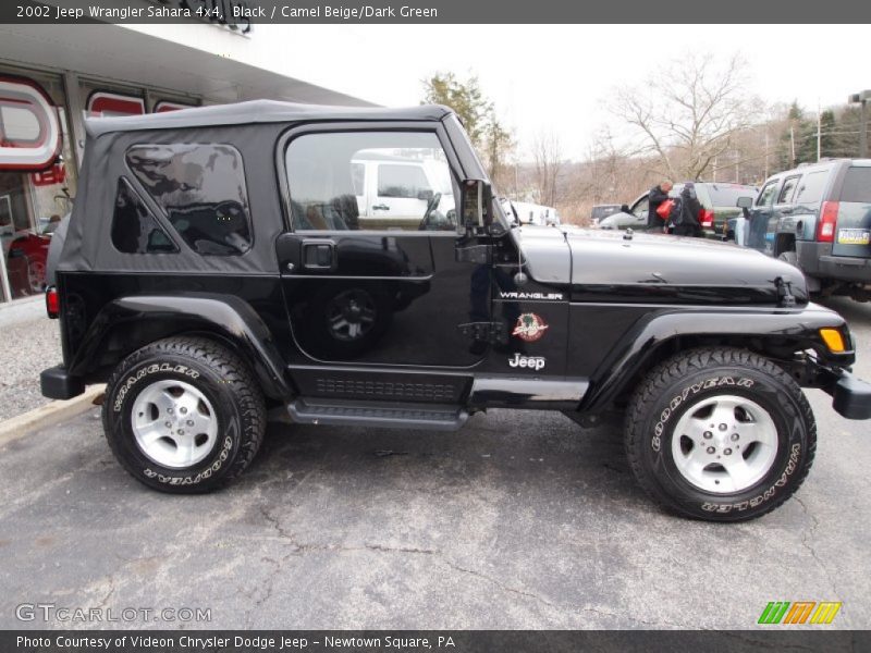 Black / Camel Beige/Dark Green 2002 Jeep Wrangler Sahara 4x4