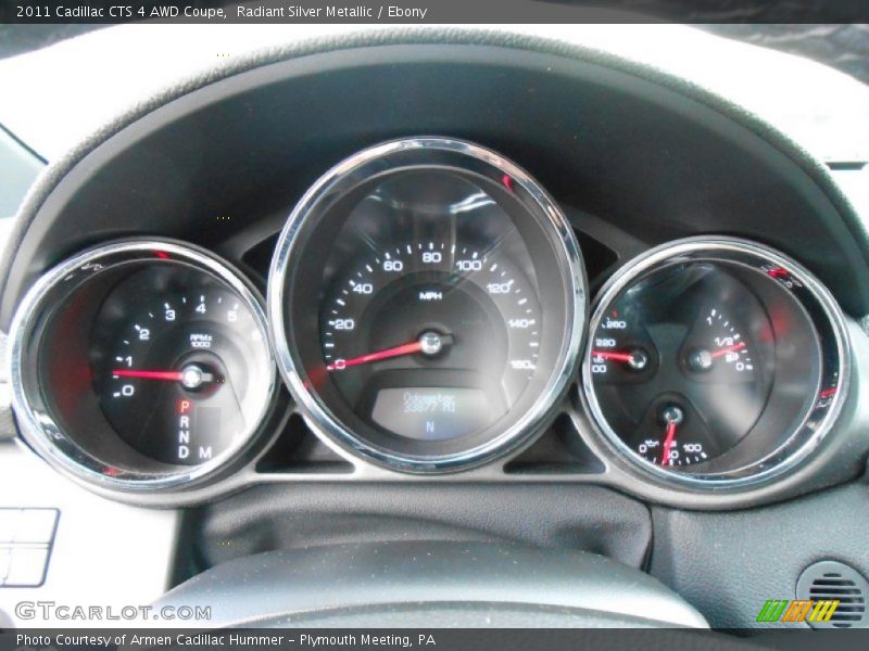 Radiant Silver Metallic / Ebony 2011 Cadillac CTS 4 AWD Coupe