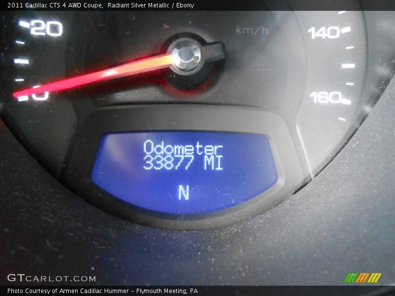Radiant Silver Metallic / Ebony 2011 Cadillac CTS 4 AWD Coupe