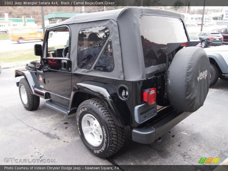 Black / Camel Beige/Dark Green 2002 Jeep Wrangler Sahara 4x4