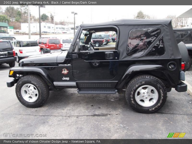 Black / Camel Beige/Dark Green 2002 Jeep Wrangler Sahara 4x4