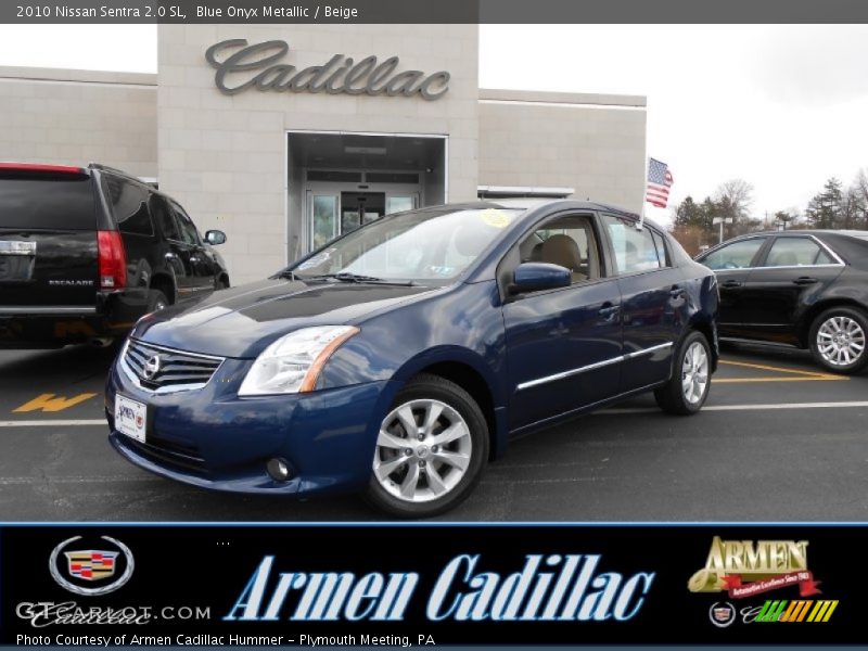 Blue Onyx Metallic / Beige 2010 Nissan Sentra 2.0 SL