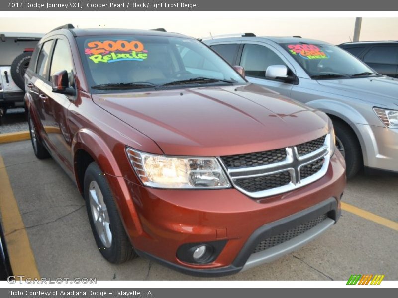 Copper Pearl / Black/Light Frost Beige 2012 Dodge Journey SXT