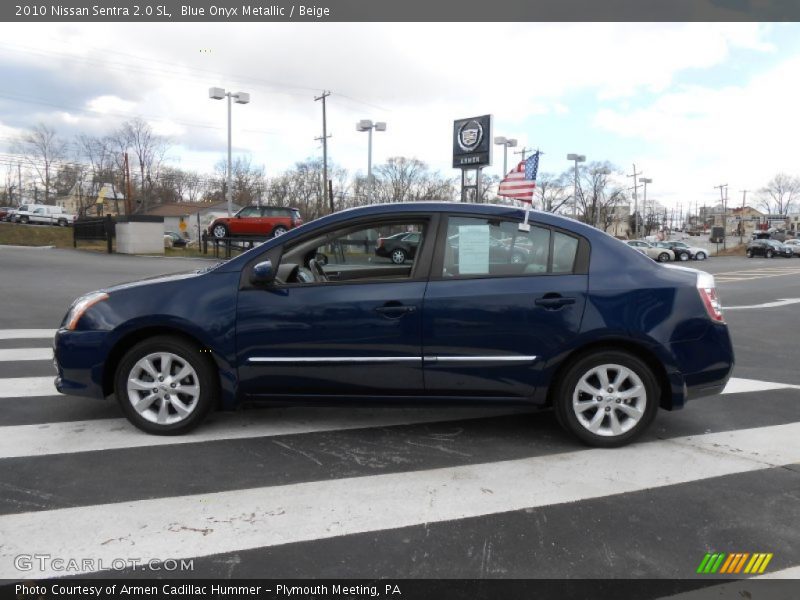 Blue Onyx Metallic / Beige 2010 Nissan Sentra 2.0 SL
