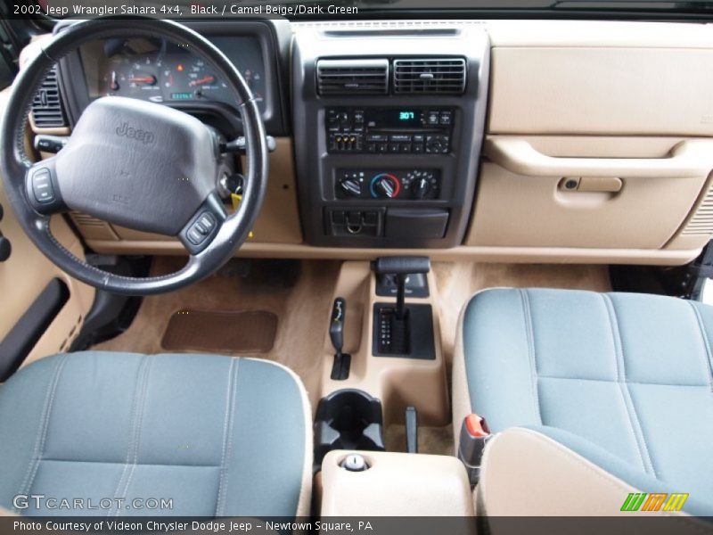 Black / Camel Beige/Dark Green 2002 Jeep Wrangler Sahara 4x4