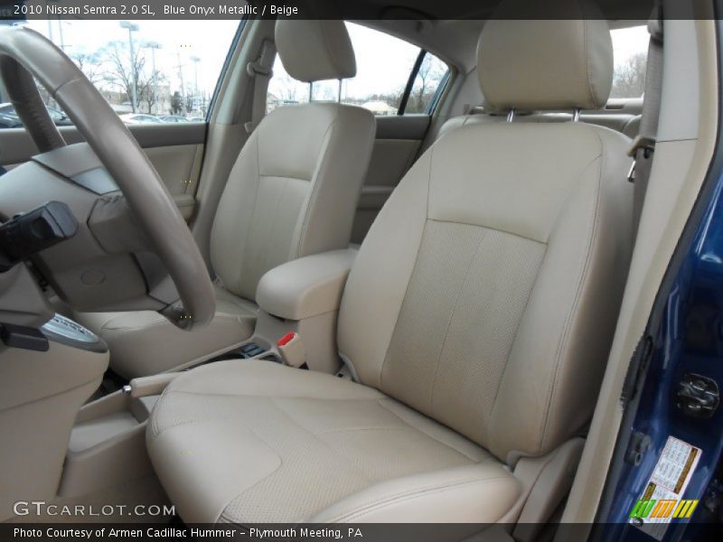 Blue Onyx Metallic / Beige 2010 Nissan Sentra 2.0 SL