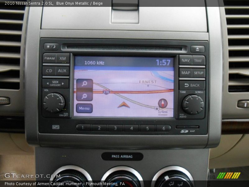 Blue Onyx Metallic / Beige 2010 Nissan Sentra 2.0 SL