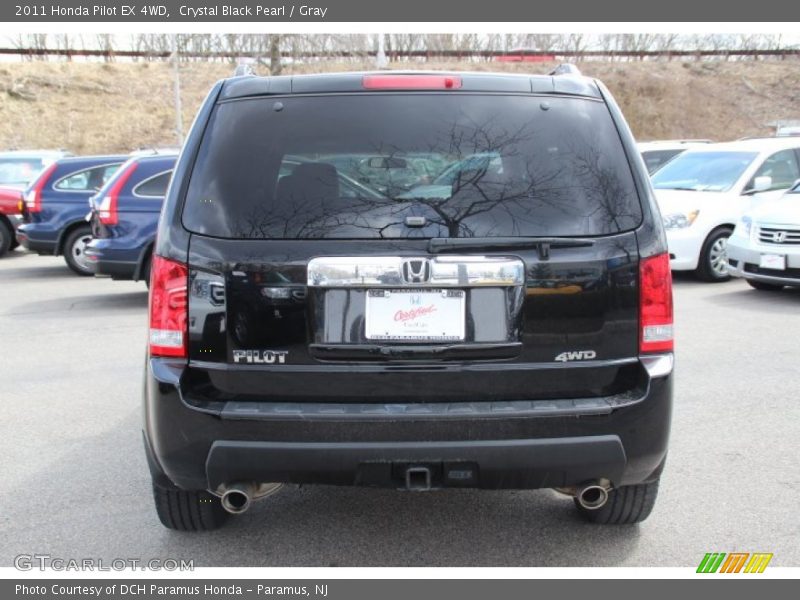 Crystal Black Pearl / Gray 2011 Honda Pilot EX 4WD