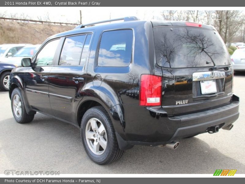 Crystal Black Pearl / Gray 2011 Honda Pilot EX 4WD